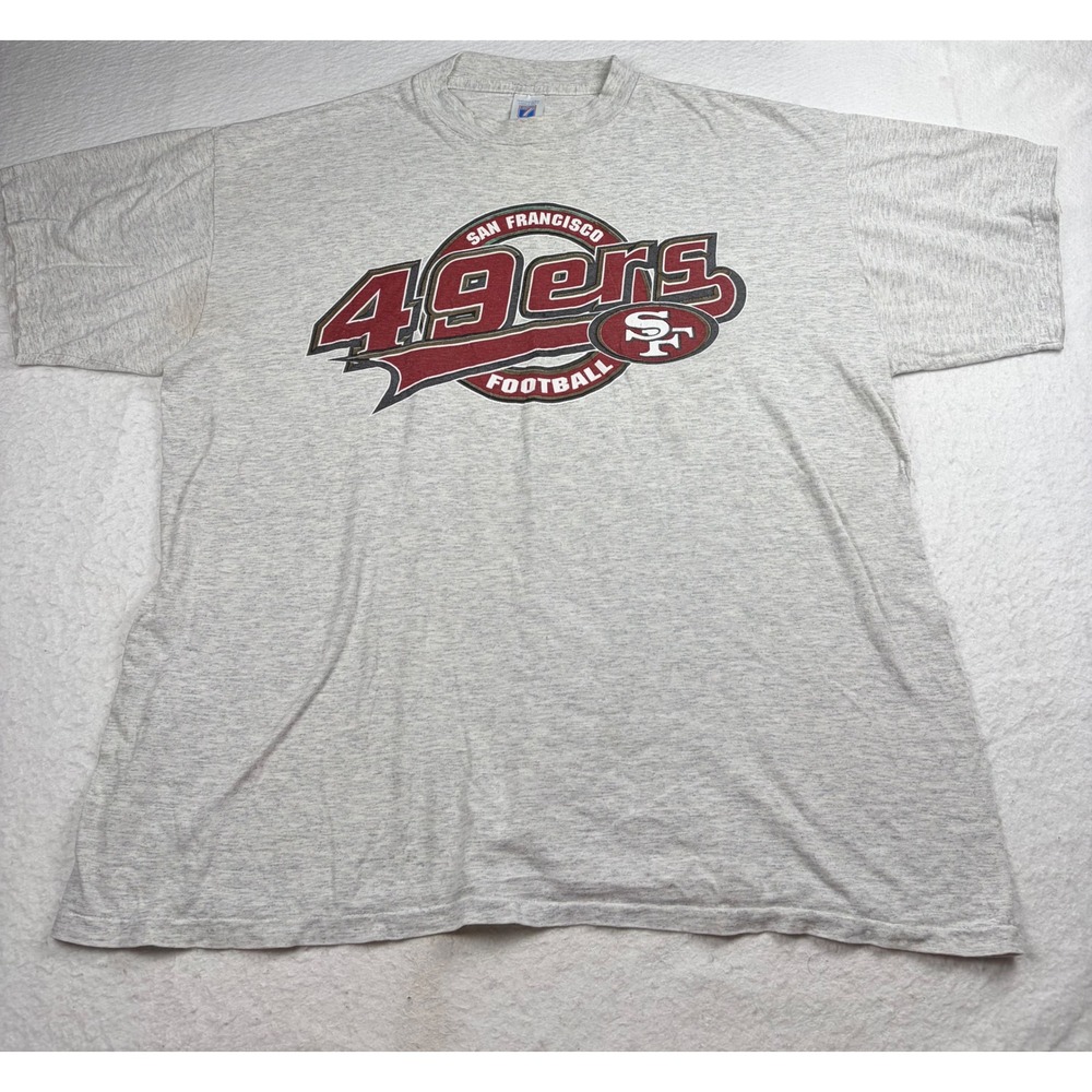 Vintage‎ Logo 7 San Francisco 49ers T-Shirt Mens XL Gray Heather NFL Football